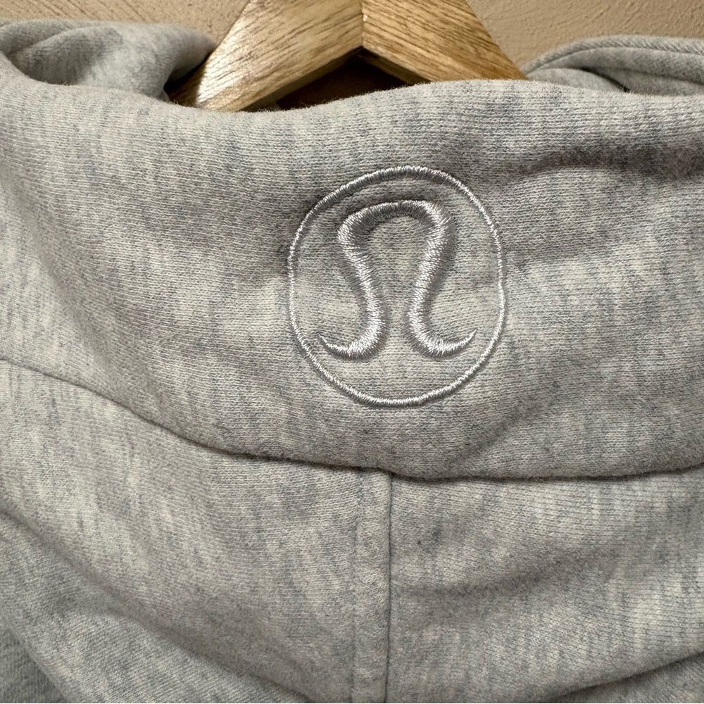 Lululemon Scuba Oversized 1/2 Zip Hoodie Heathered Core Ultra Light Grey XS/S - Picture 13 of 14